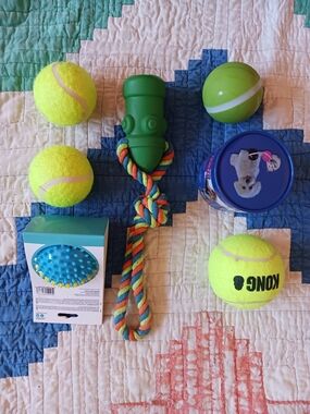 Kong Blue Interactive Pet Toy Ball Container